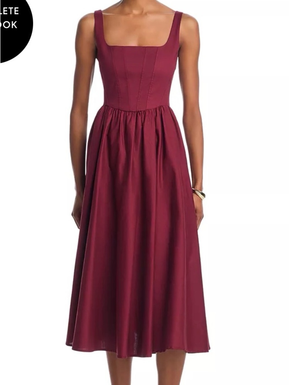 WAYF Suede Desi Bustier Midi Dress Brown Faux Suede Size S